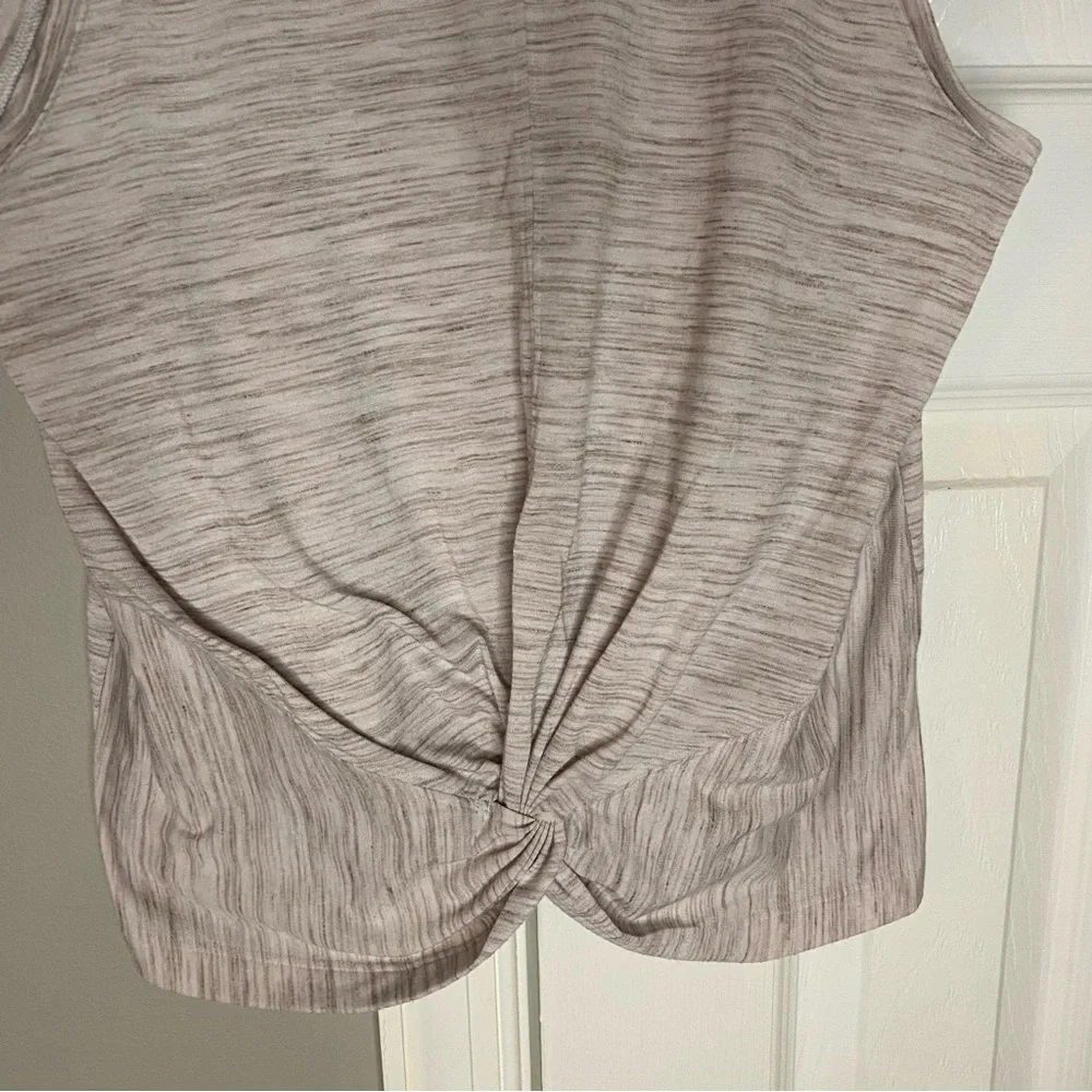 Athleta Essence Spacedye Twist Tank Top Heathered Gray Medium Women’s Workout